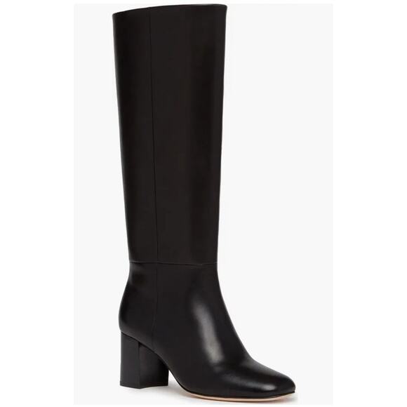 PAIGE Shoes - Paige $498 Womens Kathy Leather Black Tall Knee-High Boots Sz 7.5M Minimalist